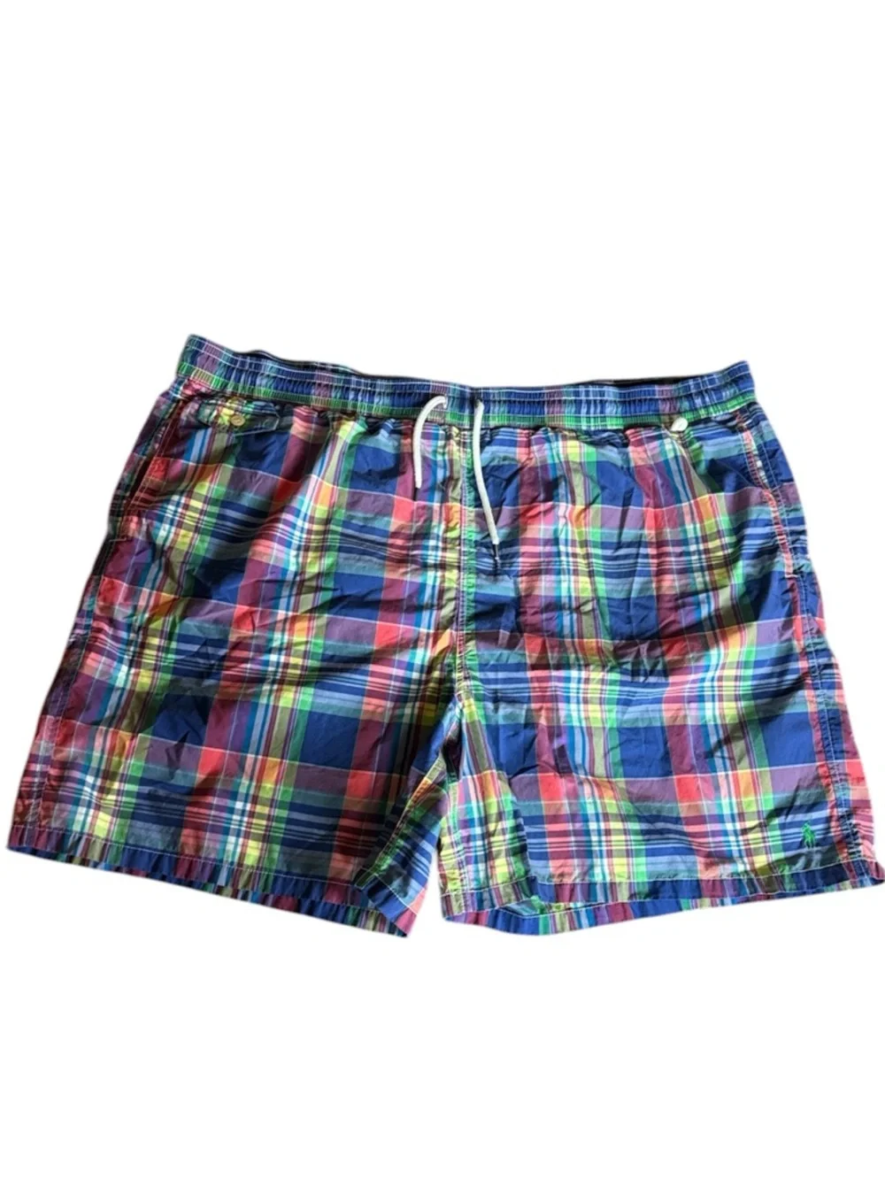 Vintage Polo Ralph Lauren multicolor plaid swim trunks Size 4XB / 4X
